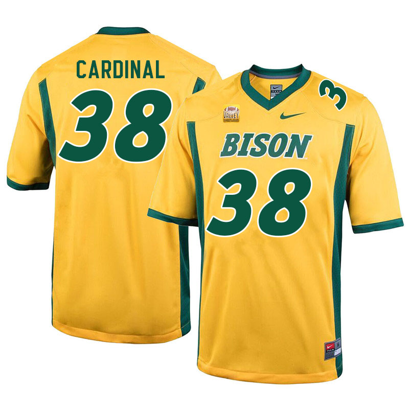 Men #38 Will Cardinal North Dakota State Bison College Football Jerseys Sale-Yellow